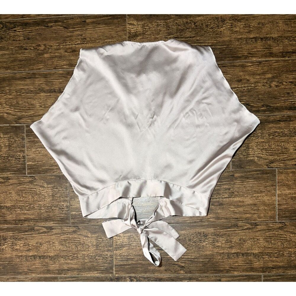 SHEIN Satin Wrap Tie Top - L